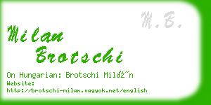 milan brotschi business card